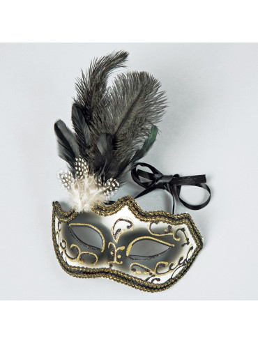 Venezianische Maske mit Federn