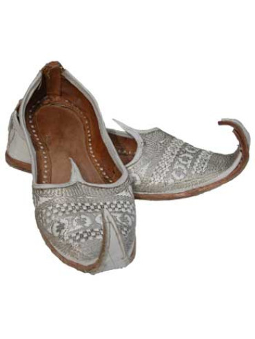 Schnabelschuhe Orientalisch weiss 45